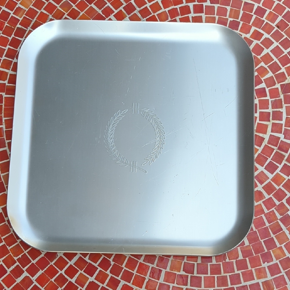 Kensington Square Aluminum Tray, Vintage MCM
